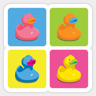 Rubber Duckies Pop Art Sticker